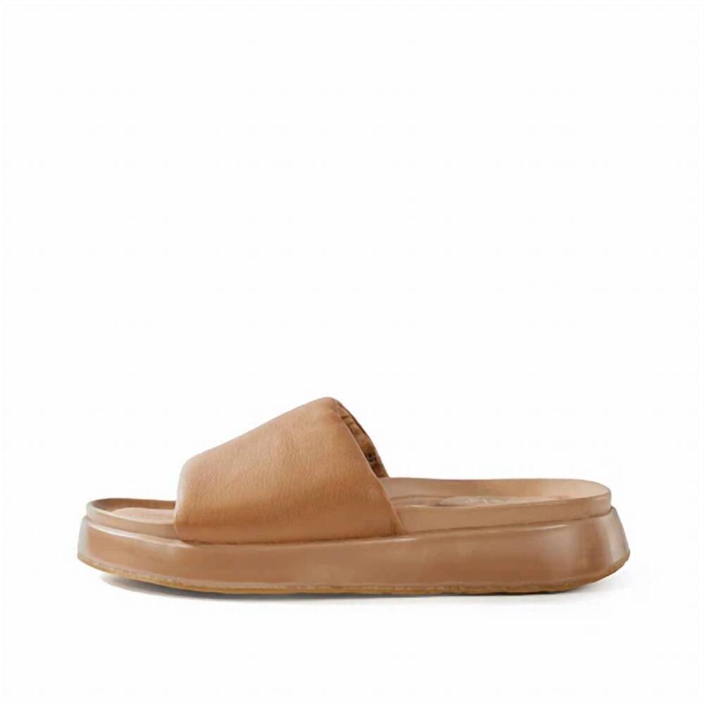 NEW BUSSOLA women's suzan foam slide sandals in brown
